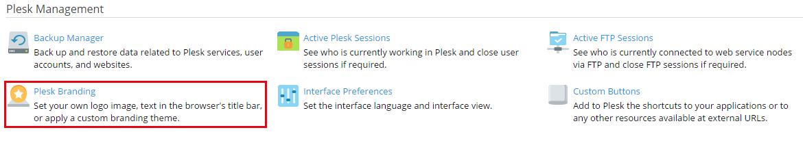 Plesk branding