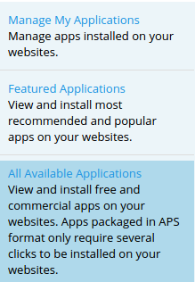 Beschikbare apps